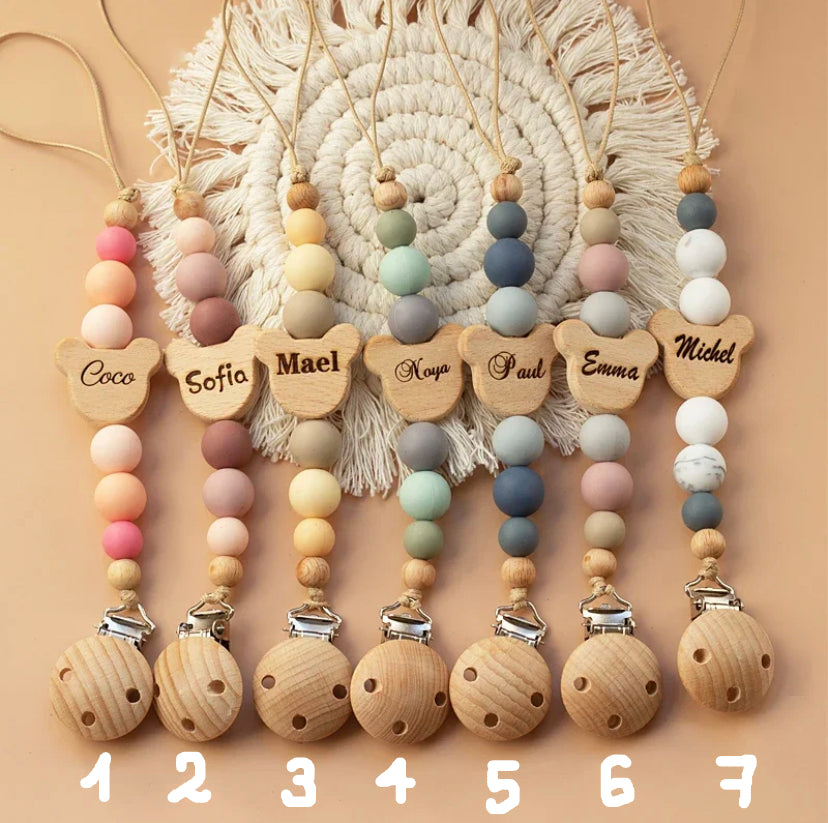 Customizable pacifier clip
