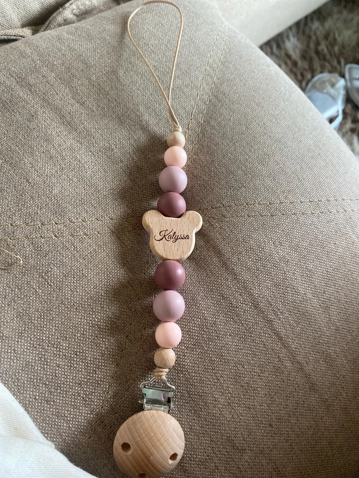 Customizable pacifier clip