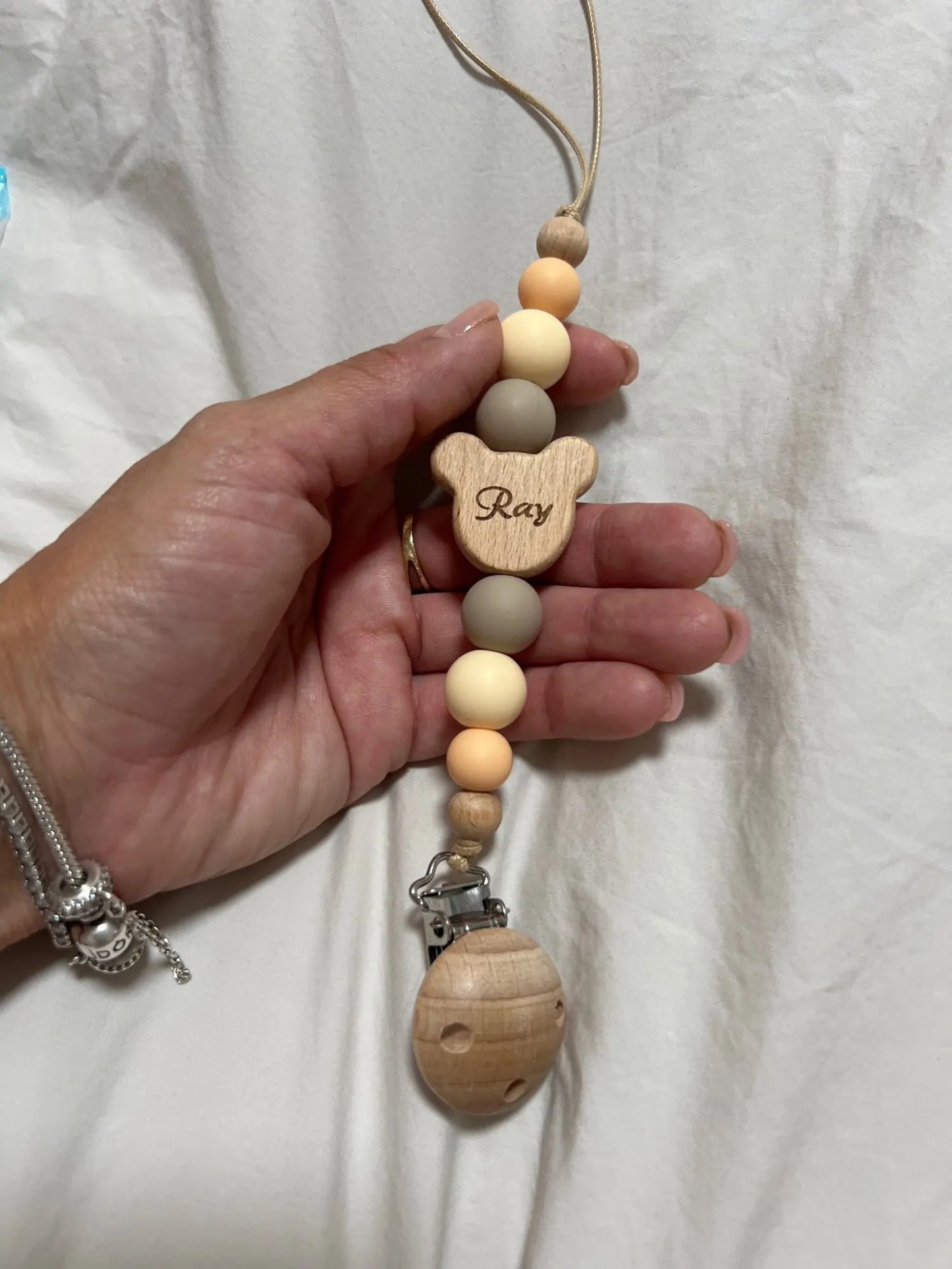 Customizable pacifier clip
