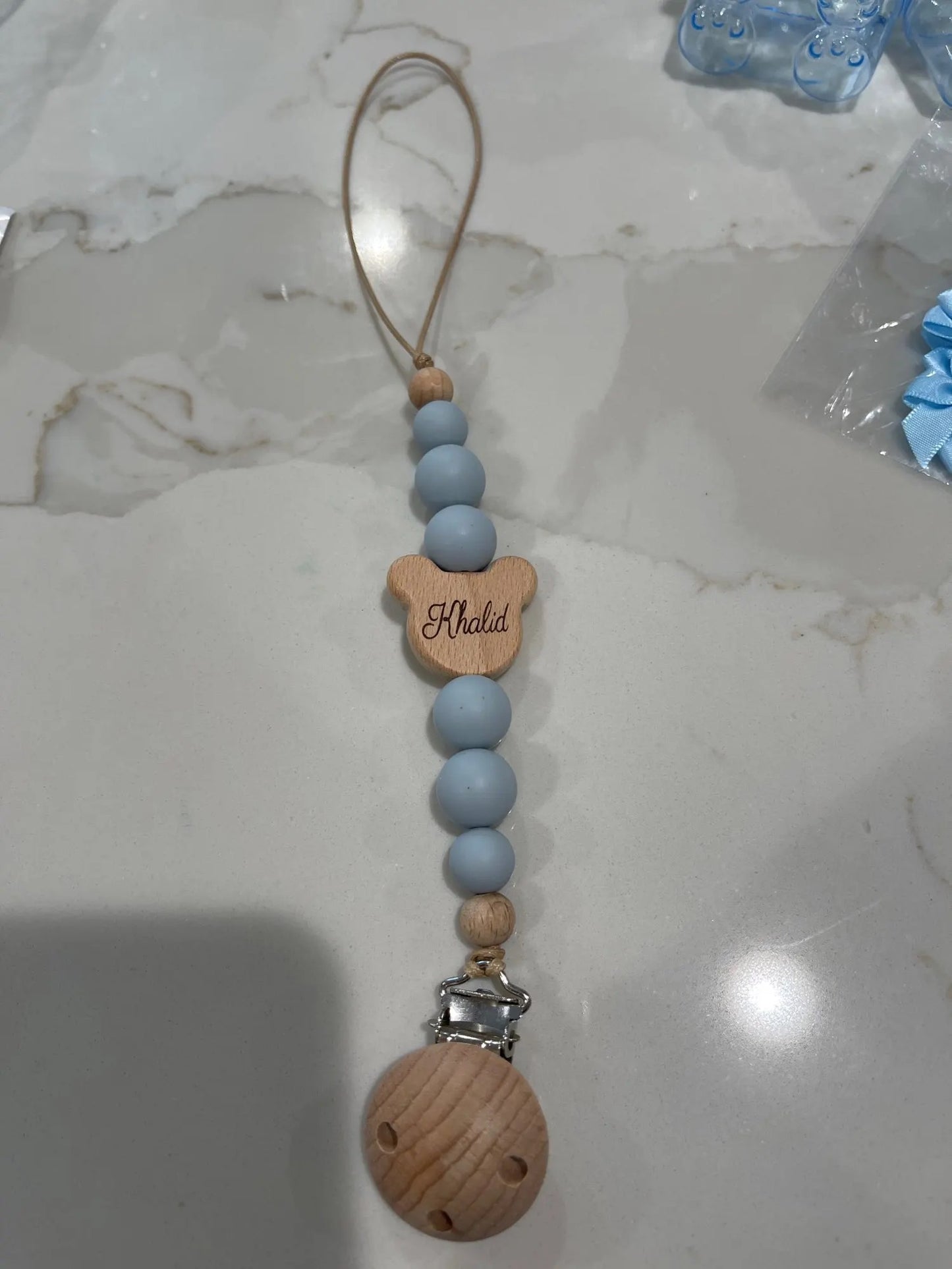 Customizable pacifier clip
