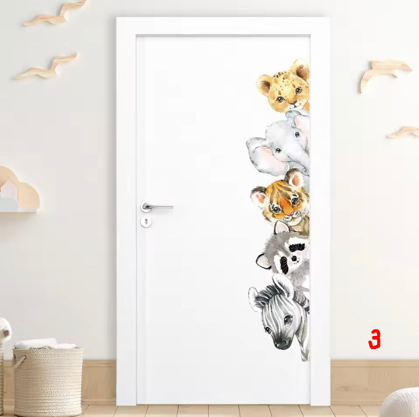 Nos autocollants jungle de porte